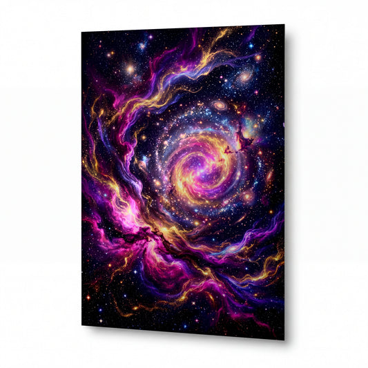 Obraz Tančící spirály nekonečné galaxie — kovový obraz s vysokým leskem