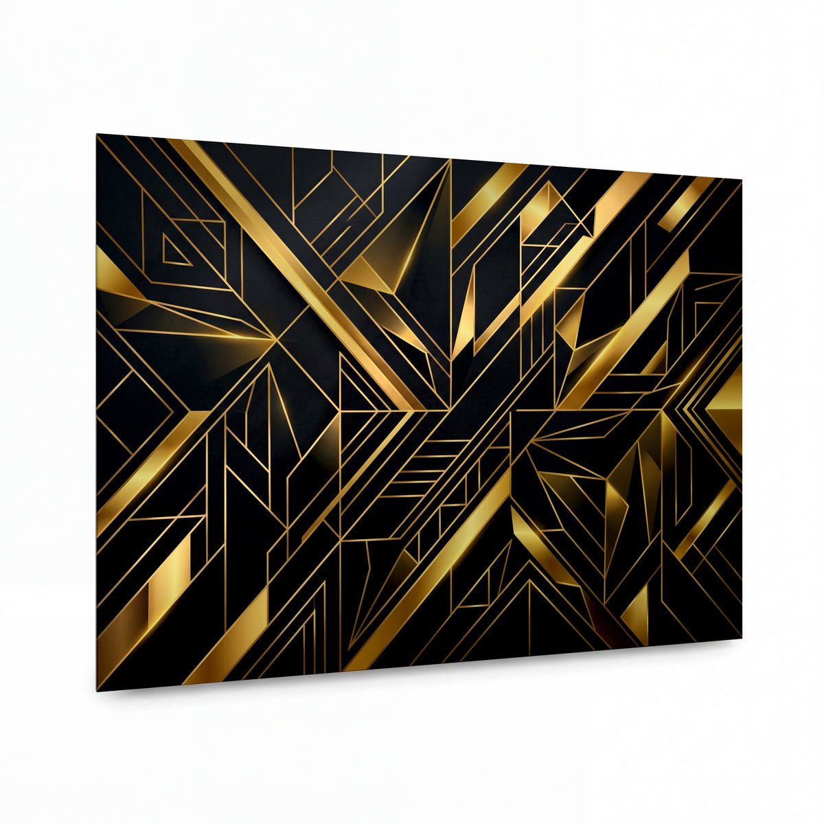 Obraz Zlaté střepy art deco snů — hliníkový panel s vysokým leskem