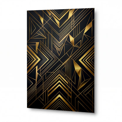 Obraz Zlaté šipky art deco geometrie — prémiový kovový obraz