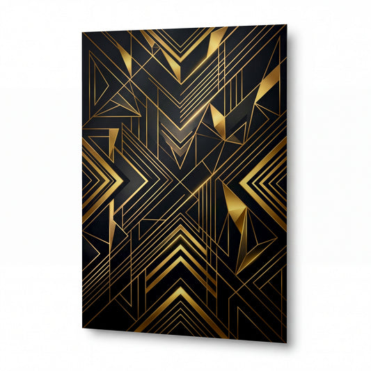 Obraz Zlaté šipky art deco geometrie — prémiový kovový obraz
