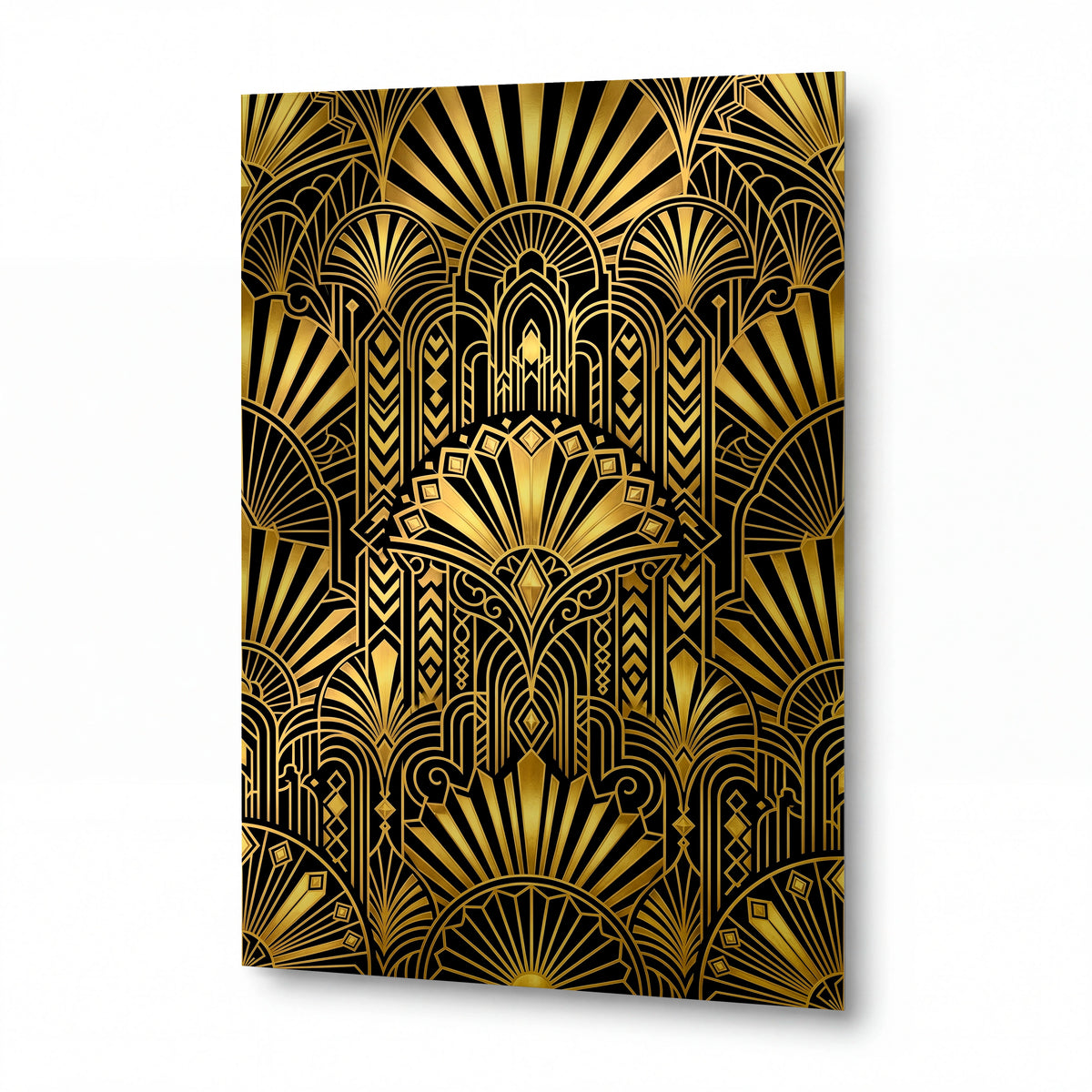 Obraz Zlatá art deco brána paláce dvacátých let — lesklý panel z hliníku