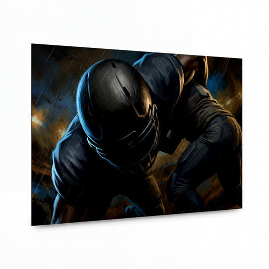 Obraz Objetí vítězství v dešti — kovový obraz na hliníkovém panelu s vysokým leskem
