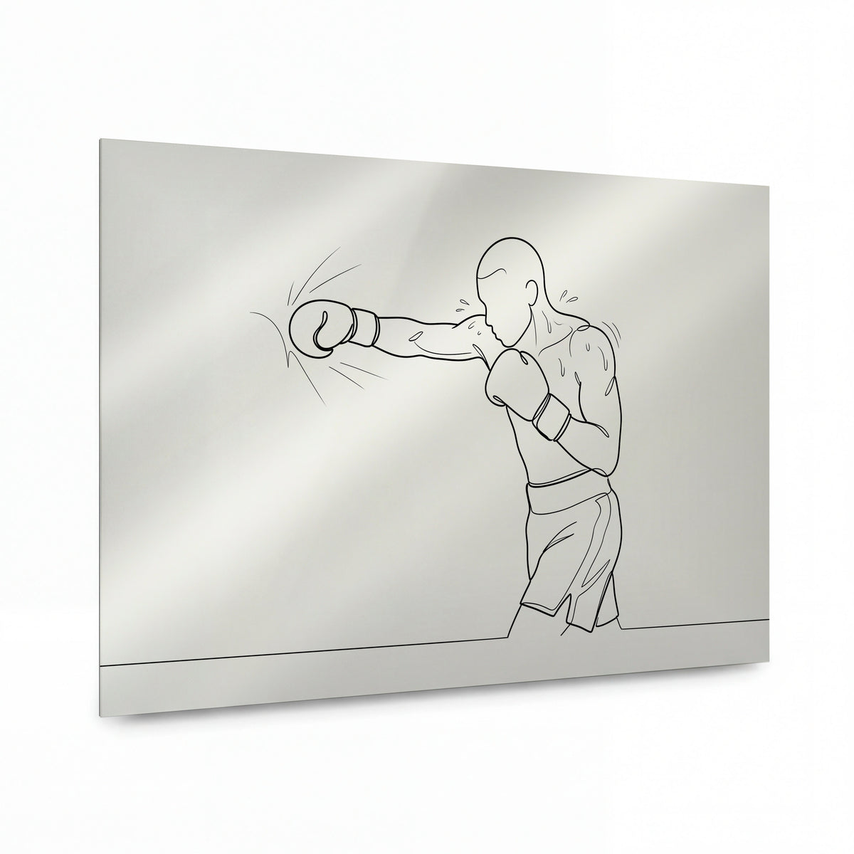 Obraz Boxerův dokonalý direkt — exkluzivní kovový obraz s vysokým leskem
