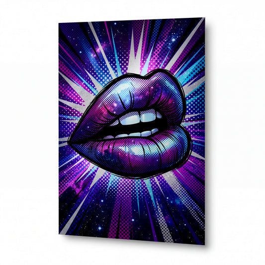 Obraz Kosmické rty v mlhovině stardust — kovový obraz na hliníkovém panelu s vysokým leskem
