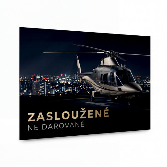 Obraz Zasloužený luxus nad nocí — kovový obraz na hliníkovém panelu s vysokým leskem