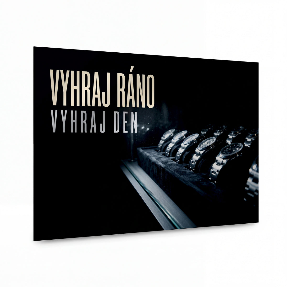Obraz Výhra ráno, výhra den — síla ranního rituálu — kovový obraz na hliníkovém panelu s vysokým leskem