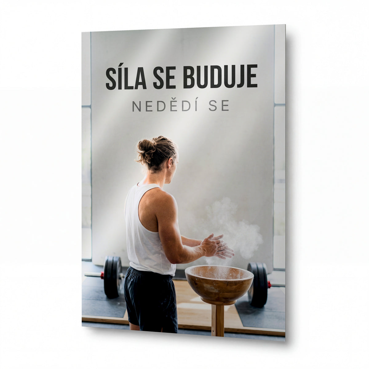 Obraz Síla se buduje nedědí se — kovový obraz na hliníkovém panelu s vysokým leskem