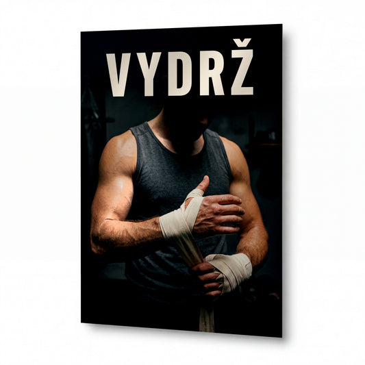 Obraz Zaviazané ruce odhodlaného bojovníka — kovový obraz na hliníkovém panelu s vysokým leskem