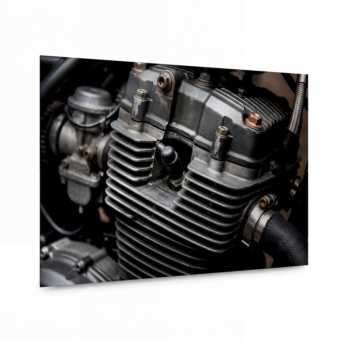 Obraz Síla dvouválcového srdce — kovový obraz na hliníkovém panelu s vysokým leskem