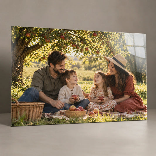 Vlastní fotografie na kovu – Rodinný piknik (ukázka 20)